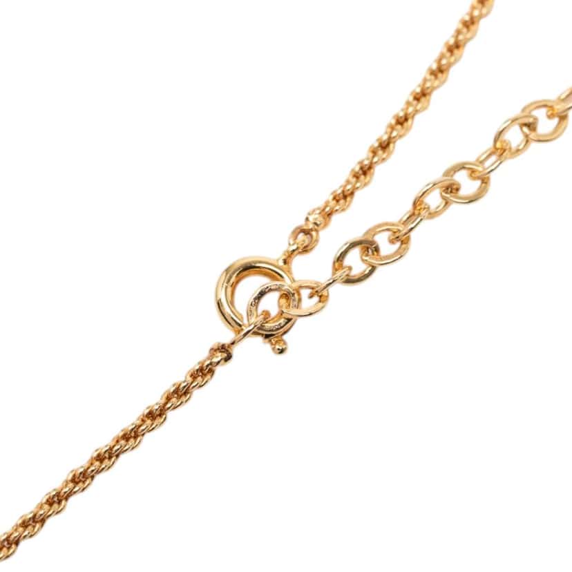 Dior Gold Plated CD Logo Pendant Necklace Gold Metal Good condition - Model View