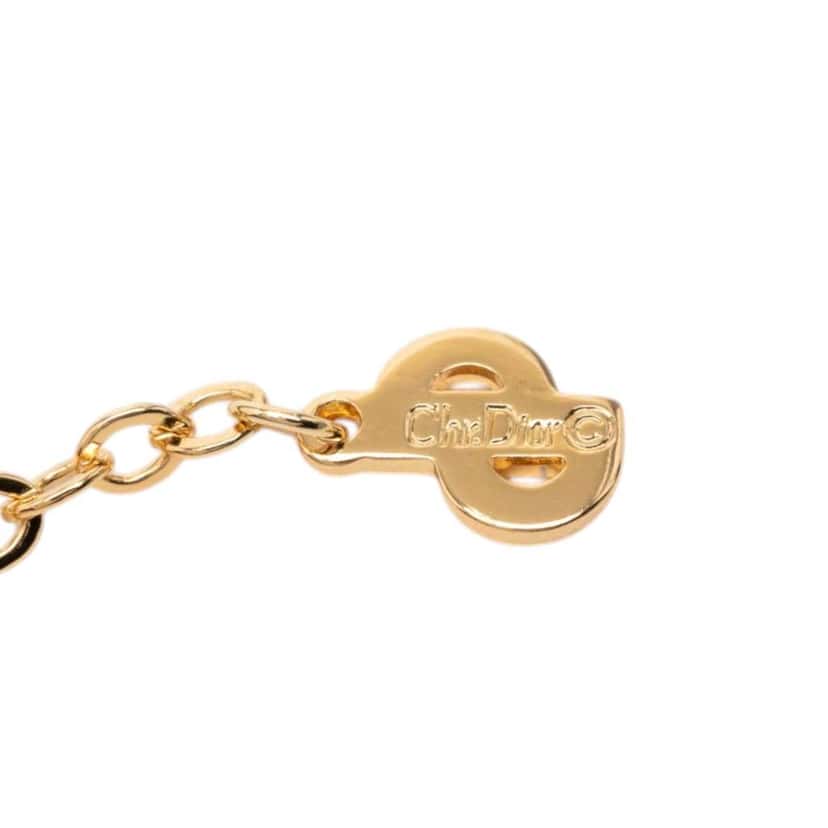 Dior Gold Plated CD Logo Pendant Necklace Gold Metal Good condition - Box View