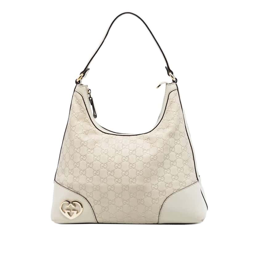 Gucci Guccissima Lovely Shoulder Bag Brown Leather Very good condition - Front View