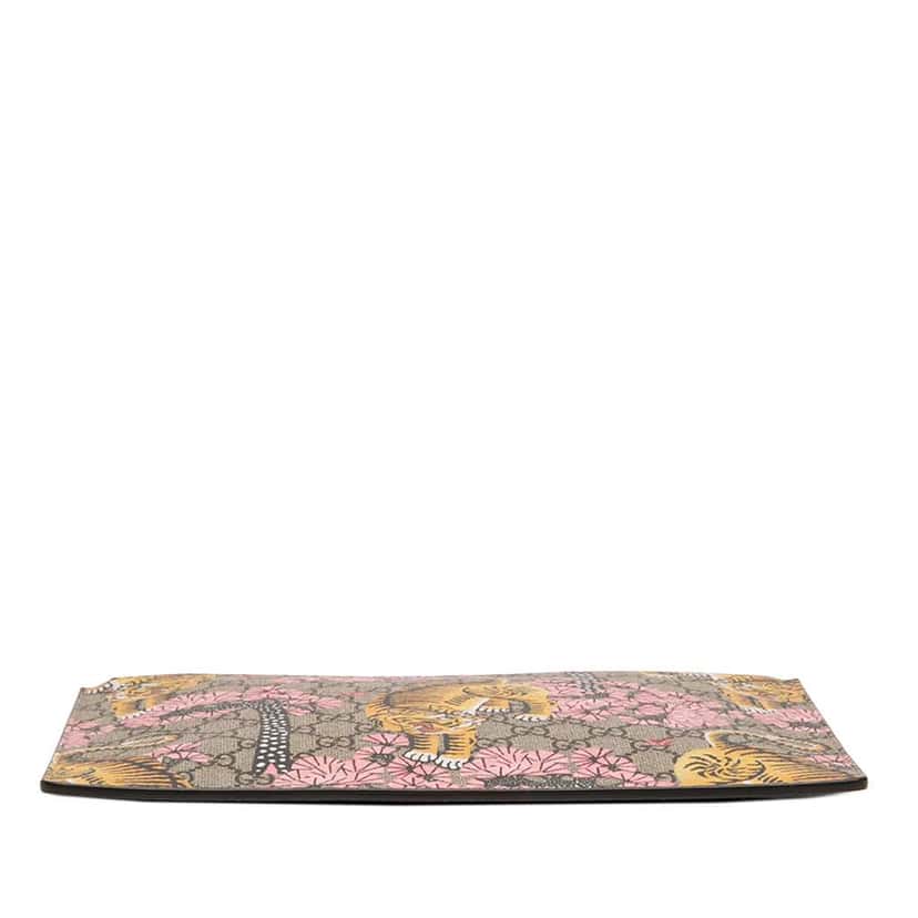 Gucci GG Supreme Bengal Clutch Beige Very good condition - Inside View