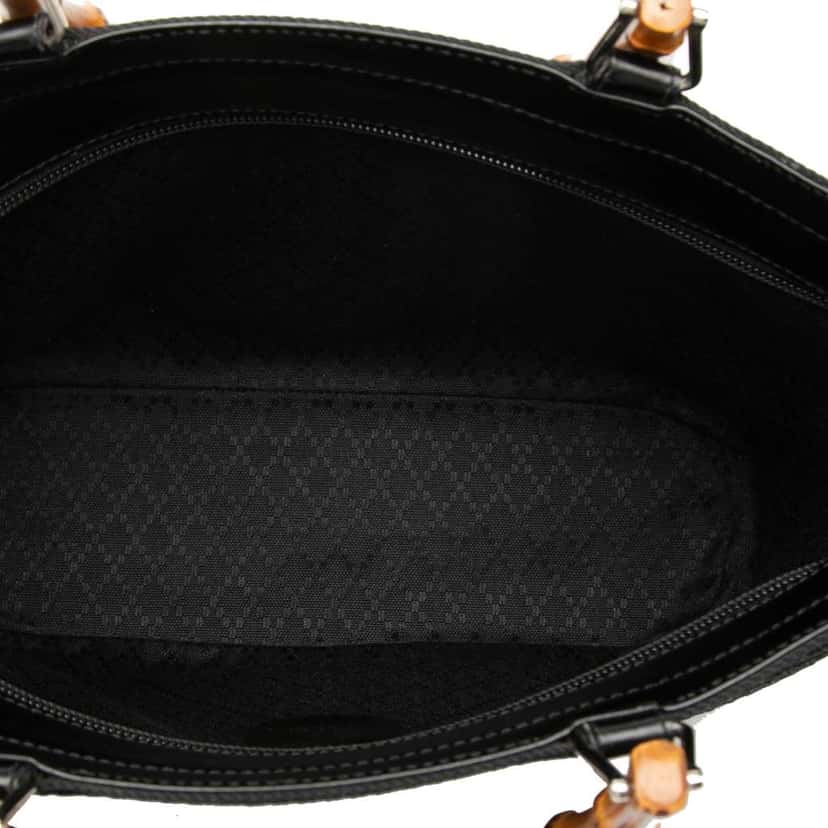 Gucci Nylon Bamboo Satchel Black Good condition - Model View