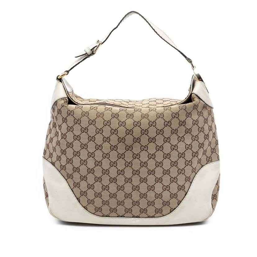 Gucci GG Canvas Charlotte Hobo Beige Very good condition - Front View