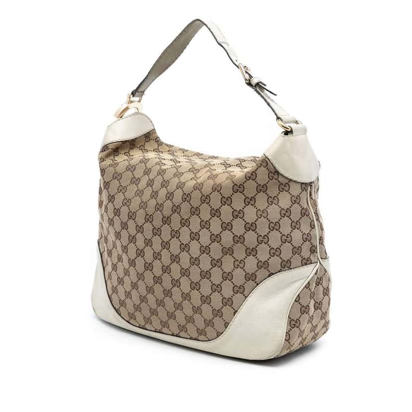 Gucci GG Canvas Charlotte Hobo Beige Very good condition - Back View