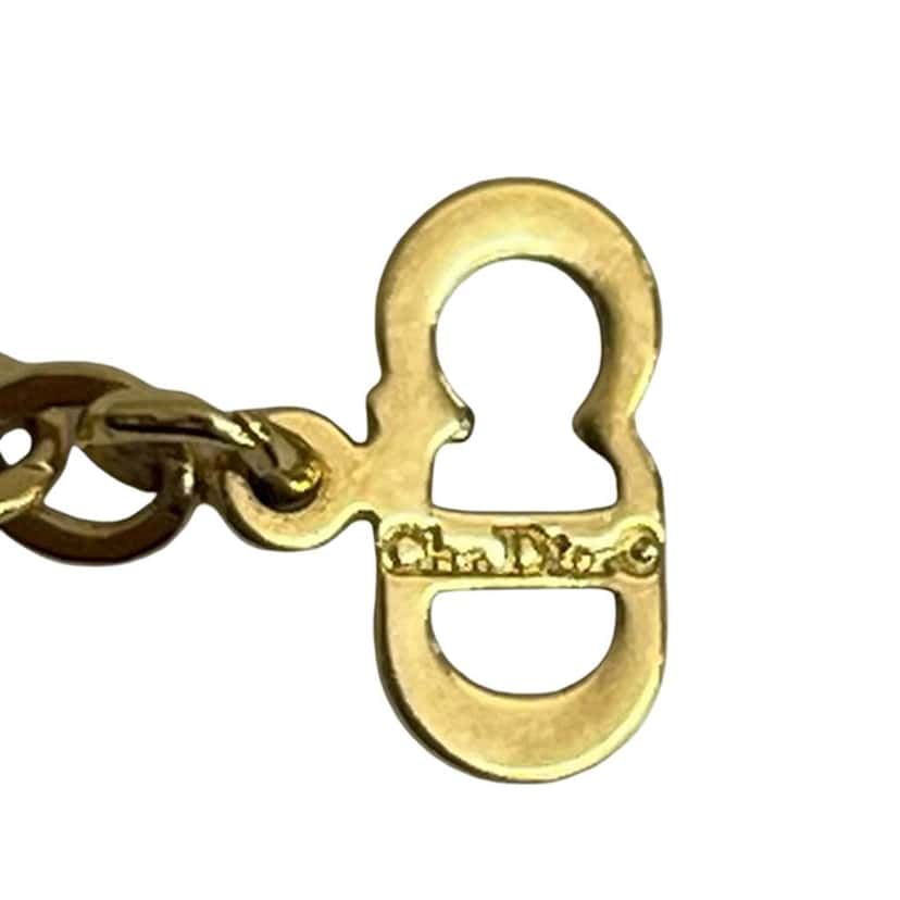 Dior Gold Plated CD Logo Pendant Necklace Gold Metal Good condition - Inside View