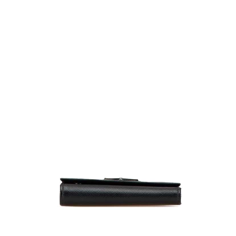 Prada Saffiano Key Holder Black Leather Good condition - Inside View