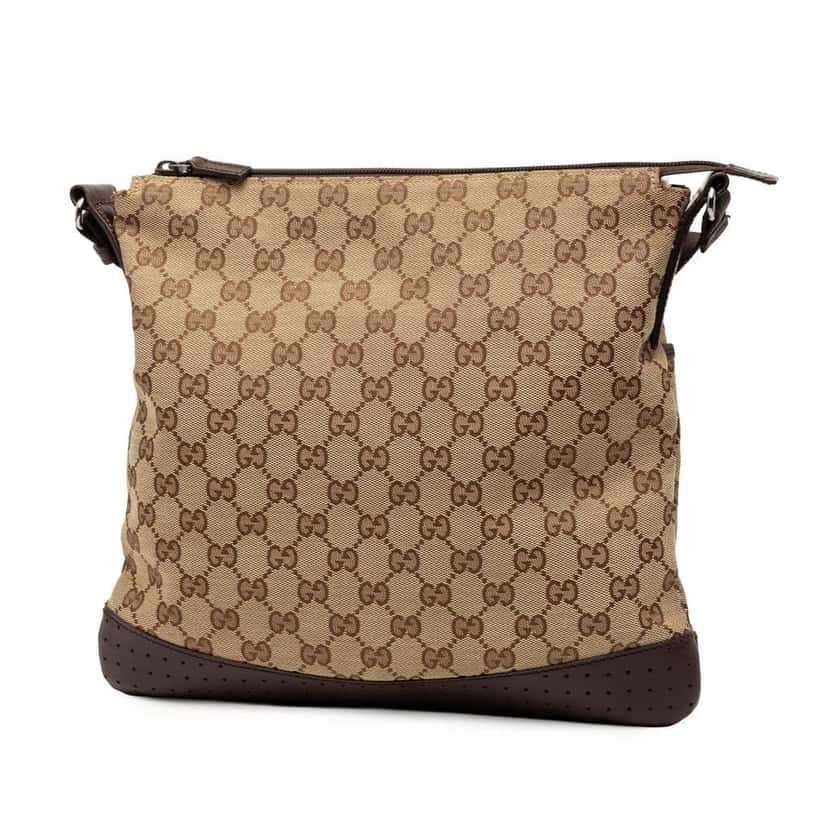 Gucci GG Canvas Crossbody Beige Fair condition - Back View