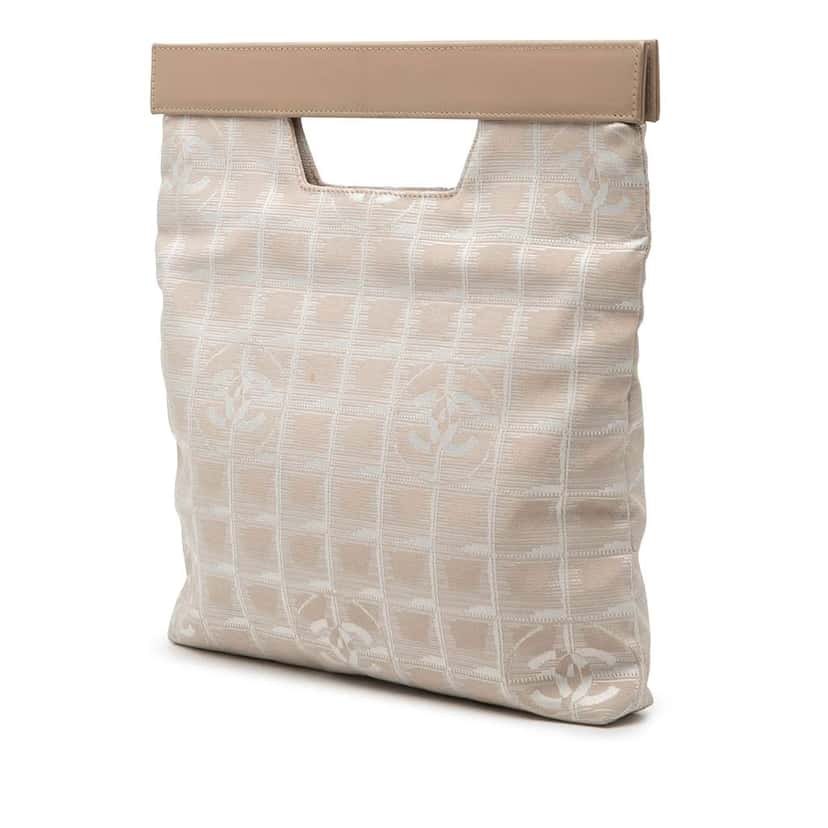 Chanel New Travel Line Nylon Handbag Beige Good condition - Back View