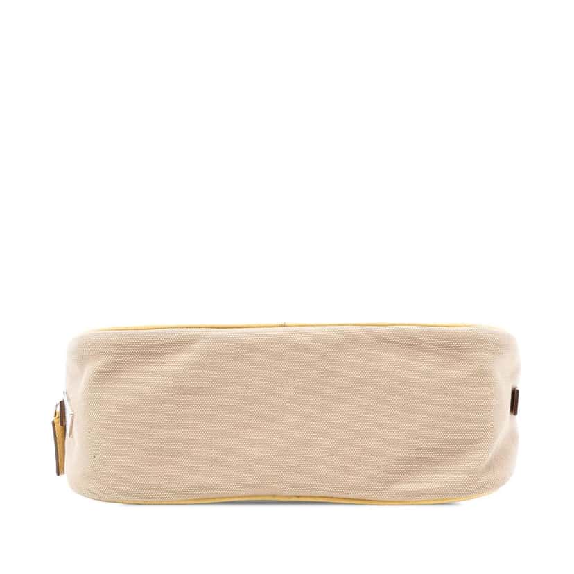Prada Cinghiale Trimmed Canvas Canapa Bauletto Bag Beige Good condition - Inside View