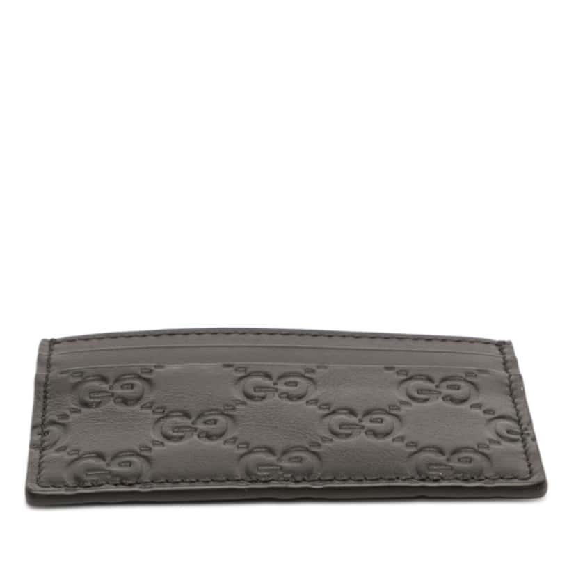 Gucci Guccissima Card Holder Black Leather Good condition - Inside View