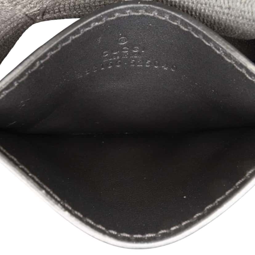Gucci Guccissima Card Holder Black Leather Good condition - Model View