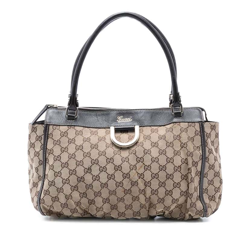 Gucci GG Canvas Abbey D Ring Tote Beige Good condition - Front View