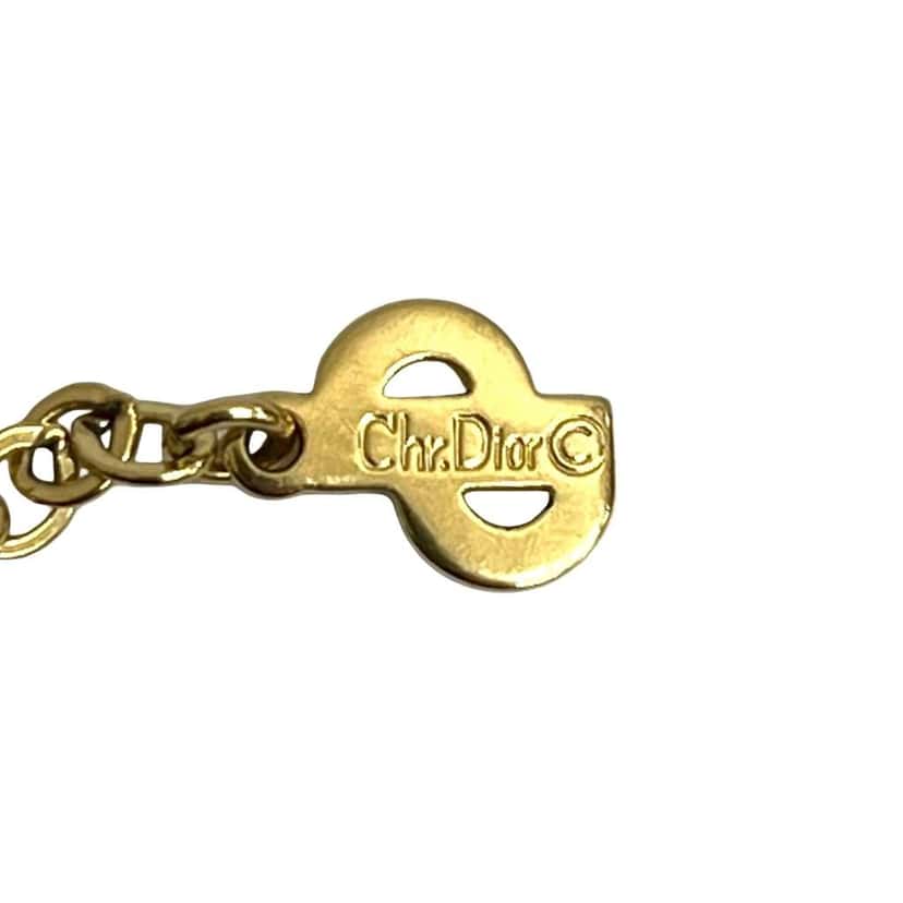 Dior Gold Plated CD Logo Pendant Necklace Gold Metal Very good condition - Inside View