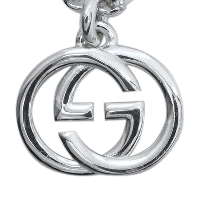 Gucci Sterling Silver Interlocking G Pendant Bracelet Silver Silver Very good condition - Front View