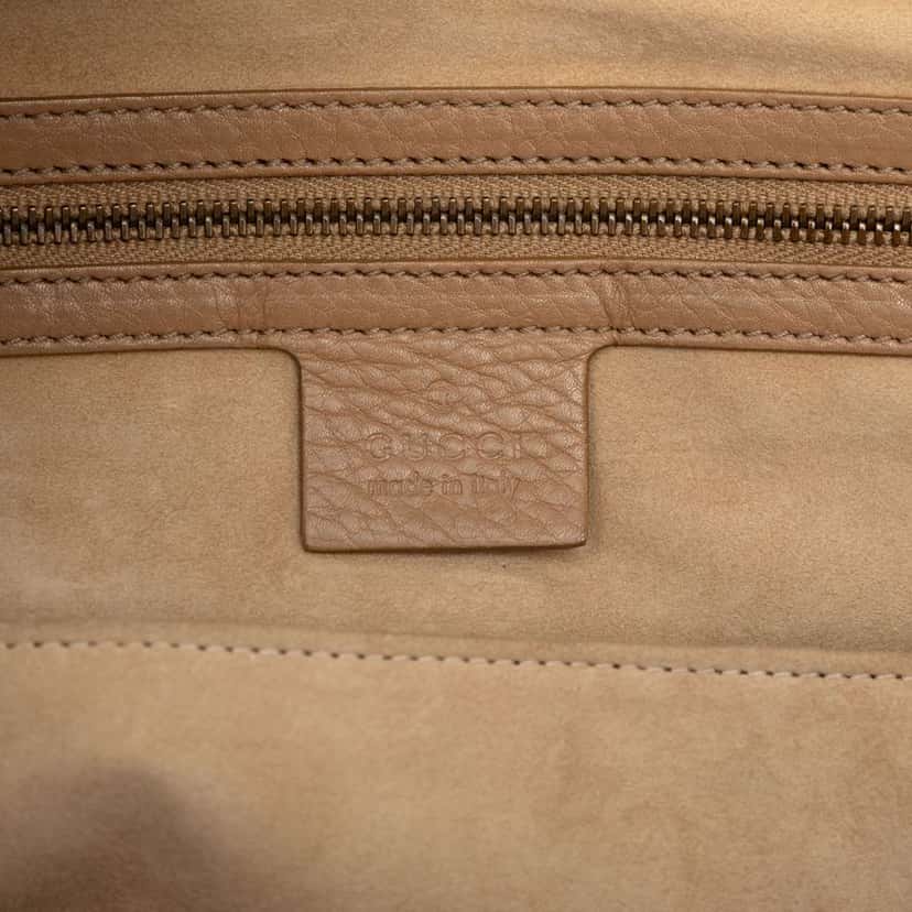 Gucci Medium Leather 1973 Handbag Brown Leather Good condition - Box View