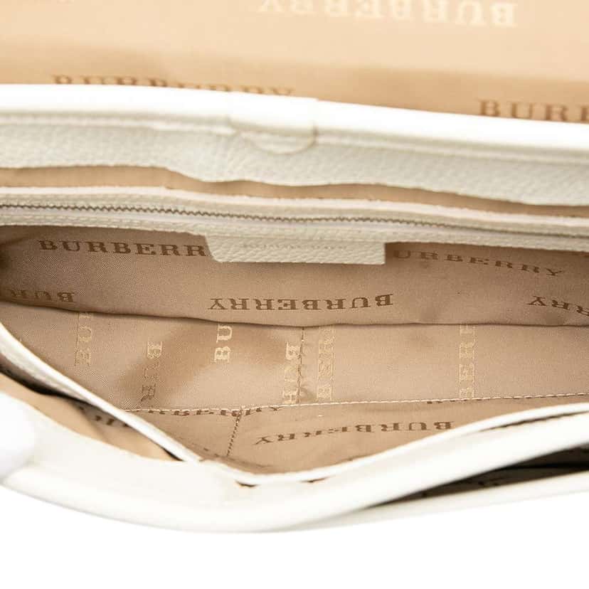 Burberry Nova Check Trimmed Canvas Shoulder Bag Beige Good condition - Model View