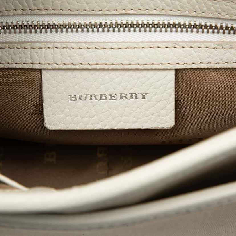 Burberry Nova Check Trimmed Canvas Shoulder Bag Beige Good condition - Box View