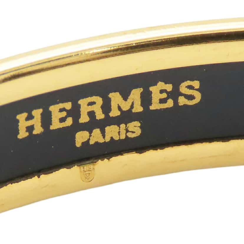Hermès Narrow Emailles Enamel Bangle 62 Gold Good condition - Model View