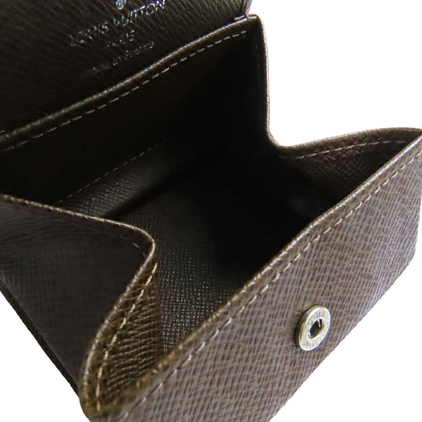 Louis Vuitton Taiga Porte Monnaie Boite Coin Case Brown Leather Very good condition - Model View