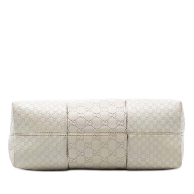 Gucci Medium Guccissima Bree Dome Tote White Leather Very good condition - Inside View