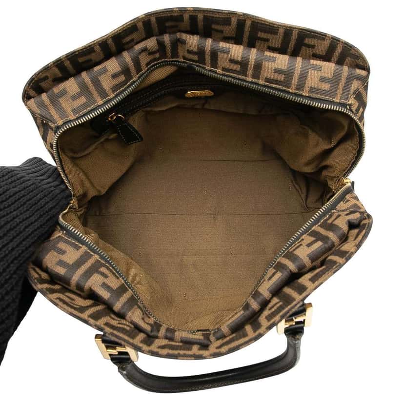 Fendi Zucca Canvas Satchel Brown Canvas Good condition - Model View