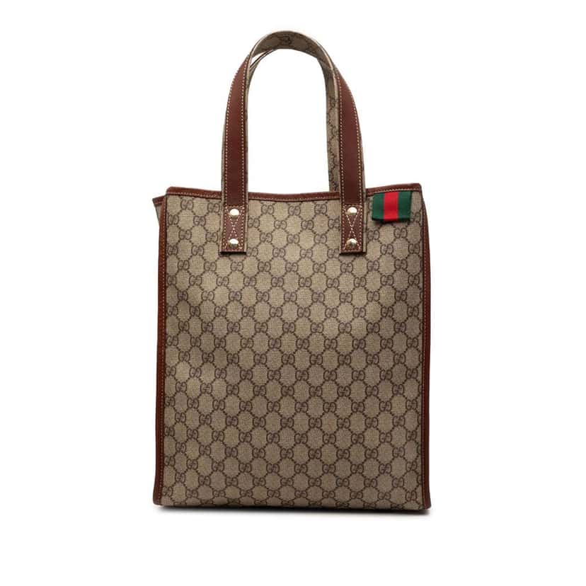 Gucci GG Supreme Web Tote Beige Good condition - Front View
