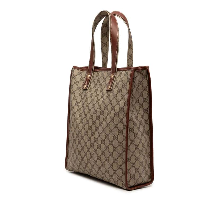 Gucci GG Supreme Web Tote Beige Good condition - Back View
