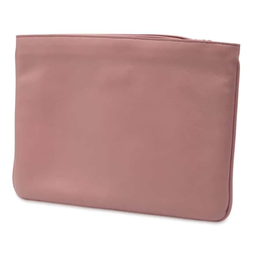 Bottega Veneta Bicolor Nappa Intrecciato Wristlet Clutch Purple Leather Good condition - Back View