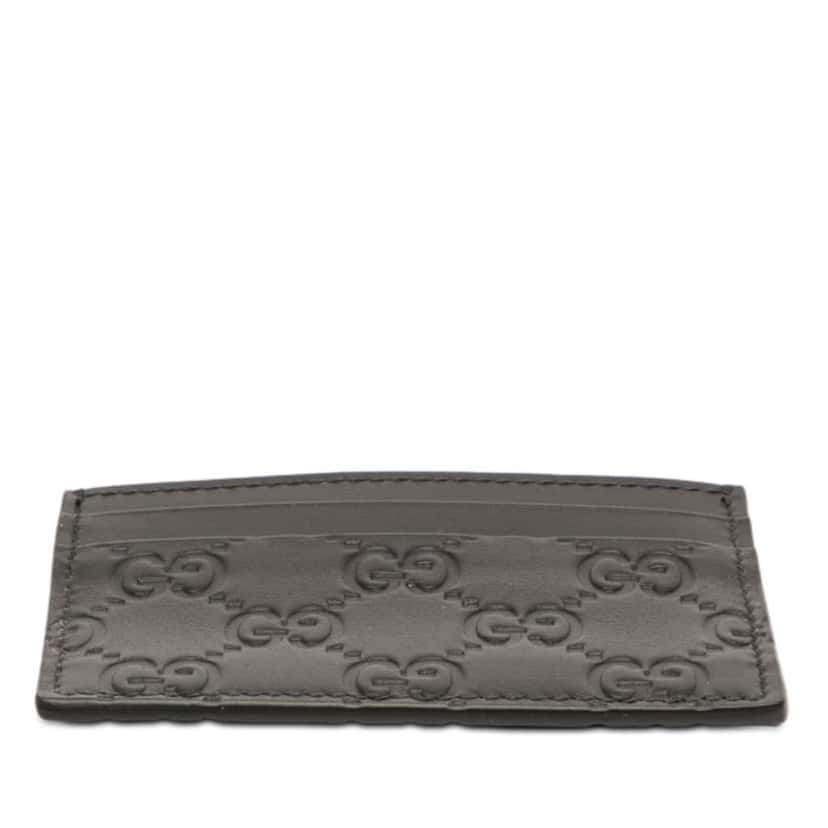 Gucci Guccissima Card Holder Black Leather Very good condition - Inside View