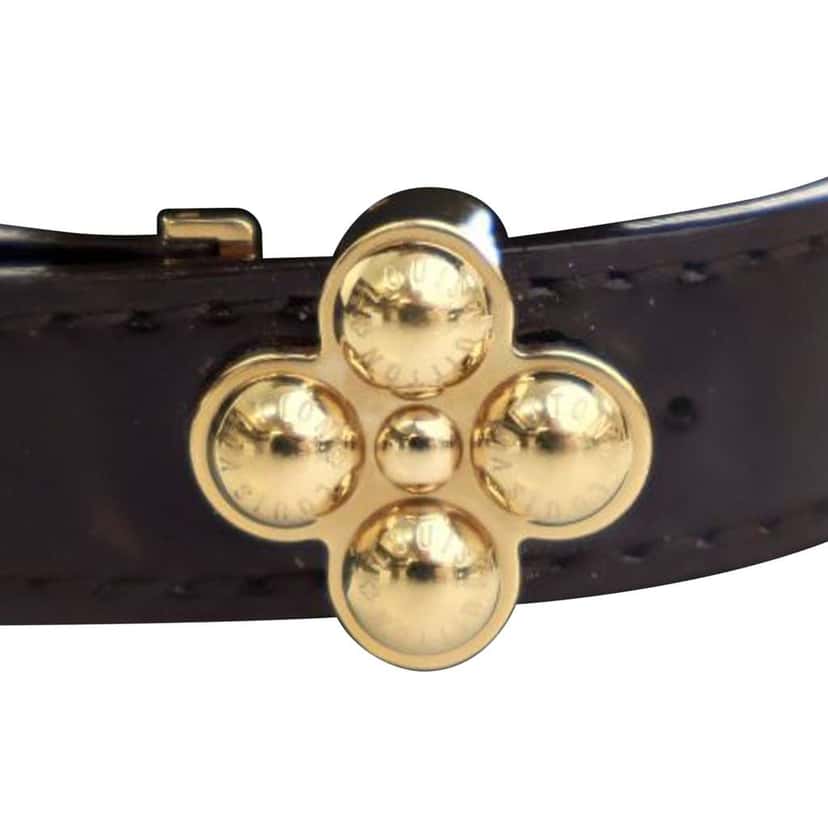 Louis Vuitton Monogram Vernis Bloom It Bracelet 17 Brown Leather Good condition - Inside View