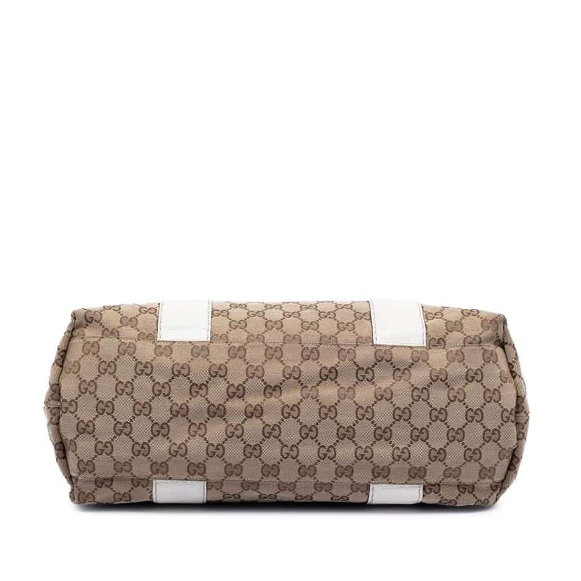 Gucci Medium GG Canvas Bamboo Libeccio Tote Beige Good condition - Inside View