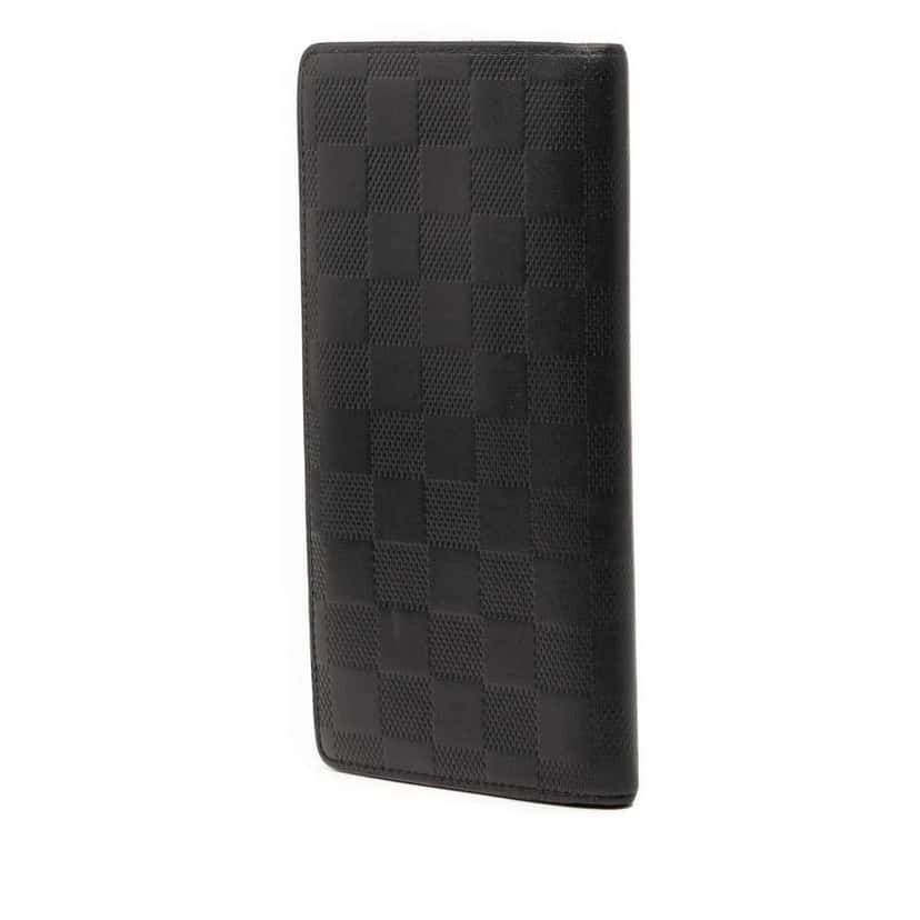 Louis Vuitton Damier Infini Portefeuille Brazza Black Leather Very good condition - Back View