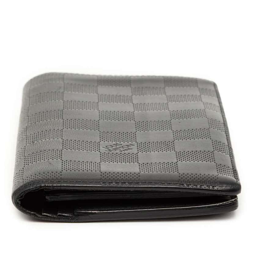 Louis Vuitton Damier Infini Portefeuille Brazza Black Leather Very good condition - Inside View