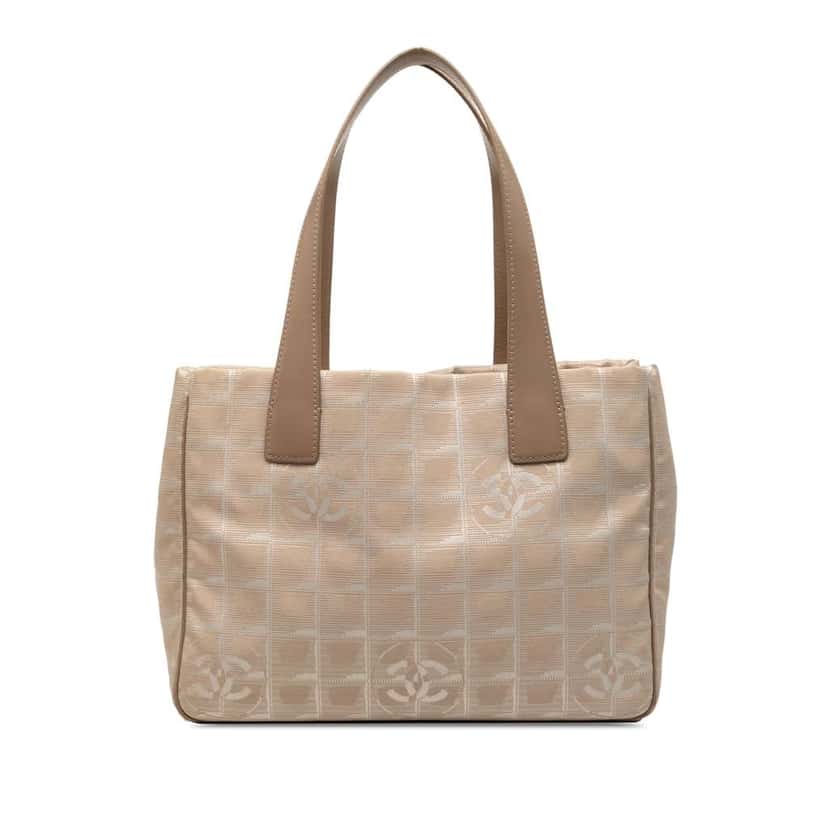 Chanel New Travel Line Nylon Tote Beige Good condition - Front View