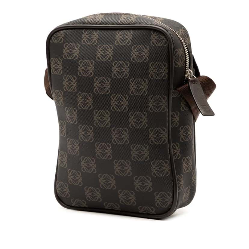 Loewe Anagram Coated Canvas Crossbody Brown Canvas Good condition - Back View