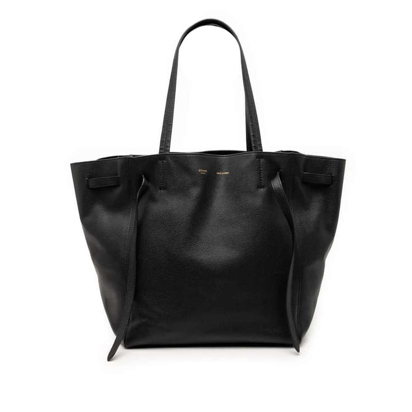 Celine Small Leather Phantom Cabas Tote Black Leather Good condition - Front View
