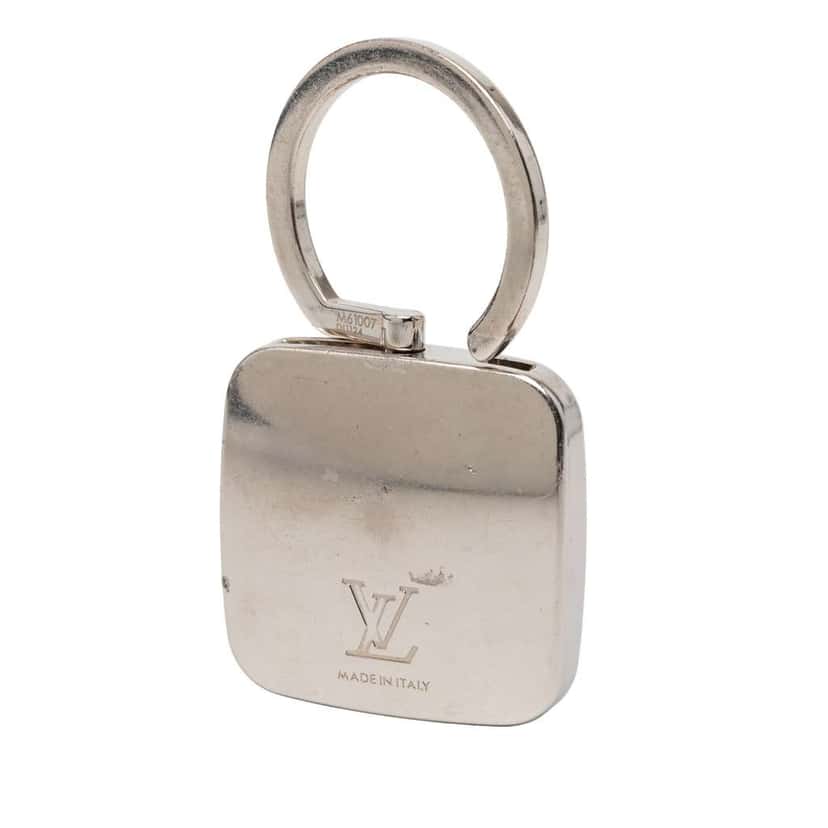 Louis Vuitton Gaston V Twist Key Chain Silver Brass Fair condition - Model View