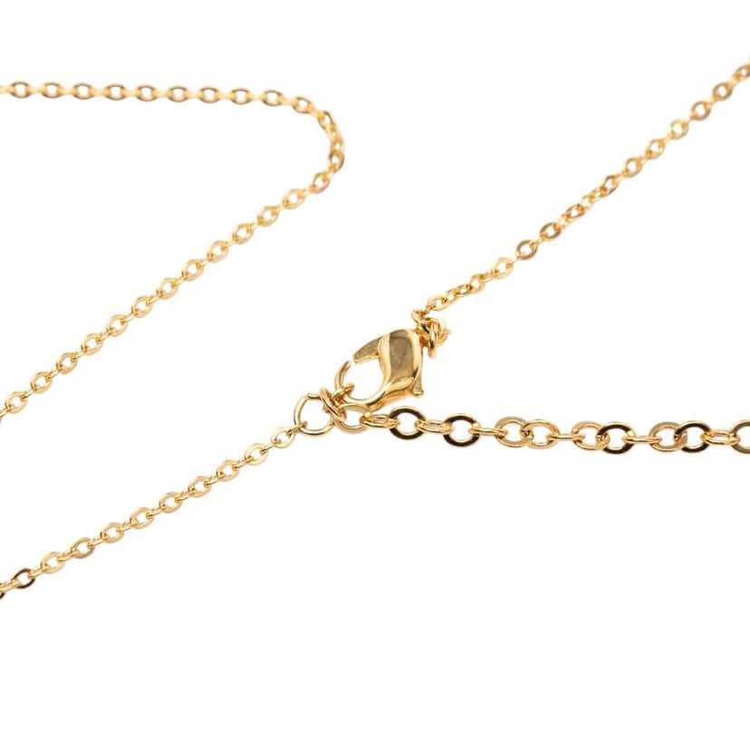 Dior Gold Plated Rhinestone Logo Heart Pendant Necklace Gold Metal Good condition - Model View