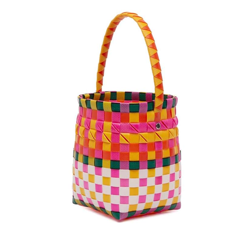 Marni Woven Plastic Basket Bag Pink Very good condition - Back View