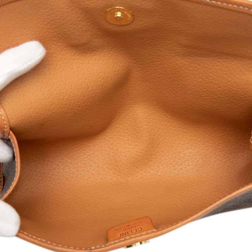 Celine Macadam Coated Canvas Clutch Brown Canvas Good condition - Model View