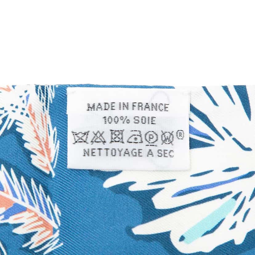 Hermès Rayures d Ete Silk Twilly Scarf Blue Silk Good condition - Model View