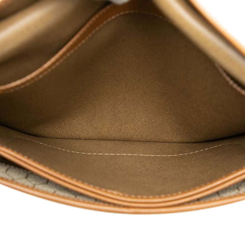 Dior Honeycomb Coated Canvas Chain Shoulder Bag Beige Fair condition - Model View