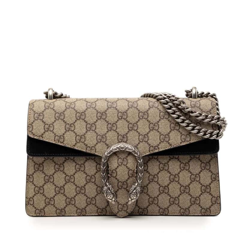 Gucci Medium GG Supreme Dionysus Shoulder Bag Beige Good condition - Front View