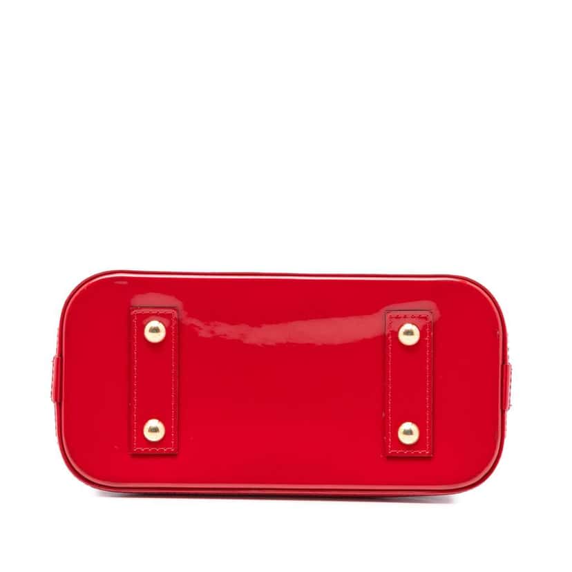 Louis Vuitton Monogram Vernis Alma BB Red Leather Good condition - Inside View