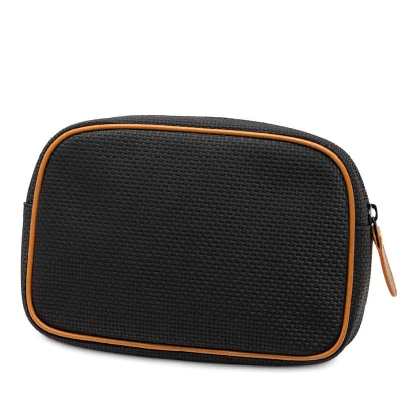 Saint Laurent Coated Canvas Pouch Black Canvas Good condition - Back View