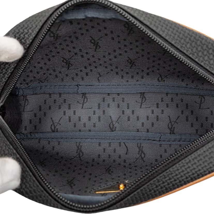 Saint Laurent Coated Canvas Pouch Black Canvas Good condition - Model View