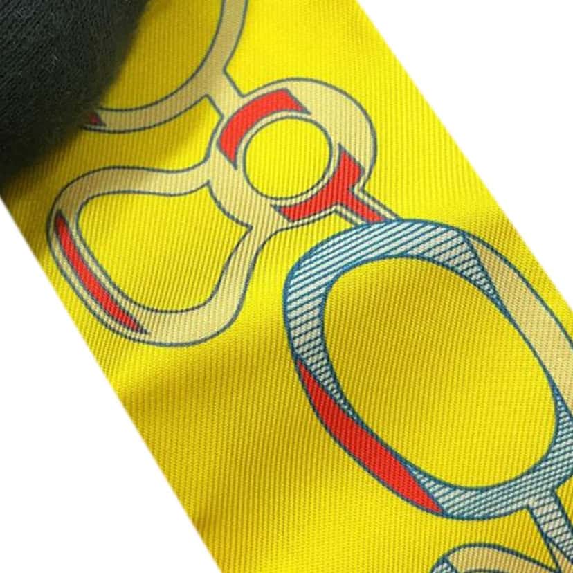 Hermès Do Re Boucles Silk Twilly Scarf Orange Silk Very good condition - Box View