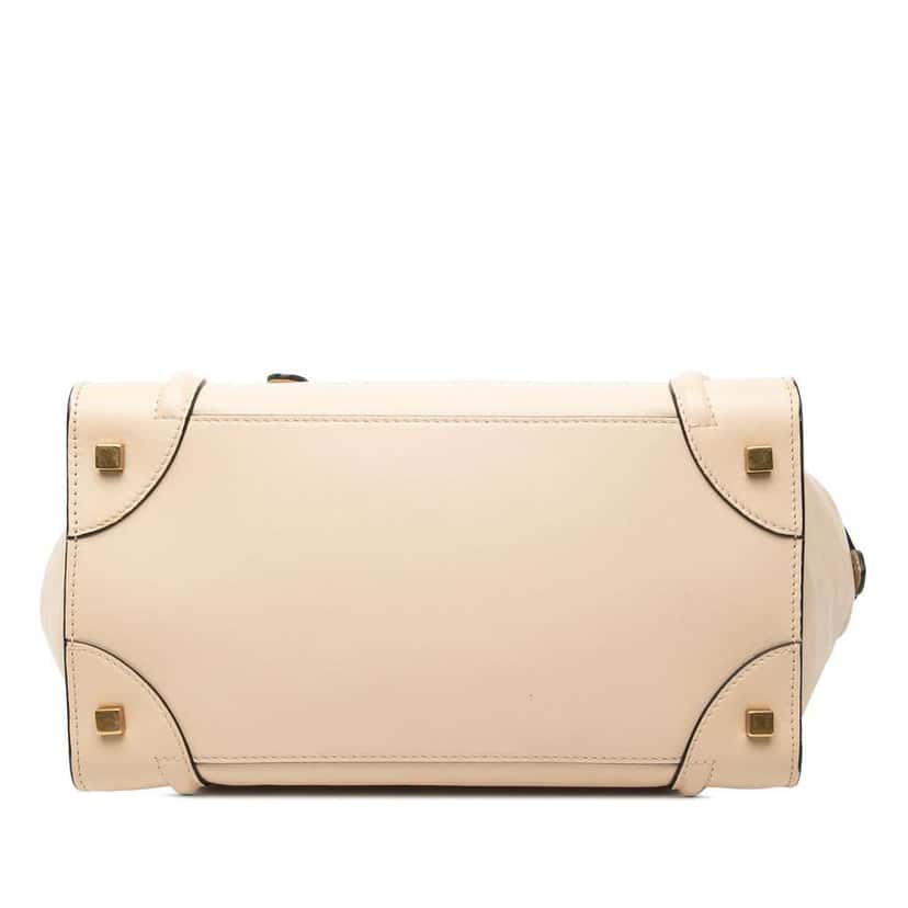 Celine Mini Bicolor Leather Luggage Tote Brown Leather Good condition - Inside View