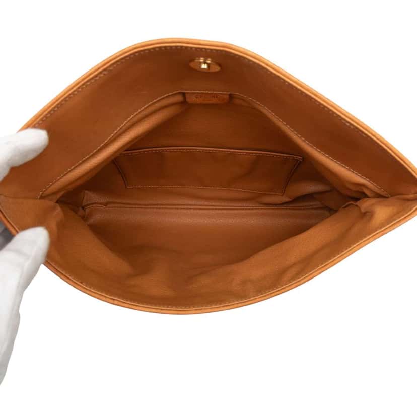 Celine Macadam Coated Canvas Clutch Brown Canvas Good condition - Model View