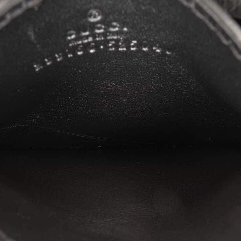 Gucci Guccissima Card Holder Black Leather Good condition - Model View