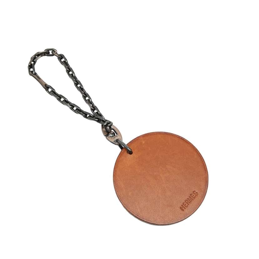 Hermès Leather Bear Bag Charm Brown Leather Good condition - Back View